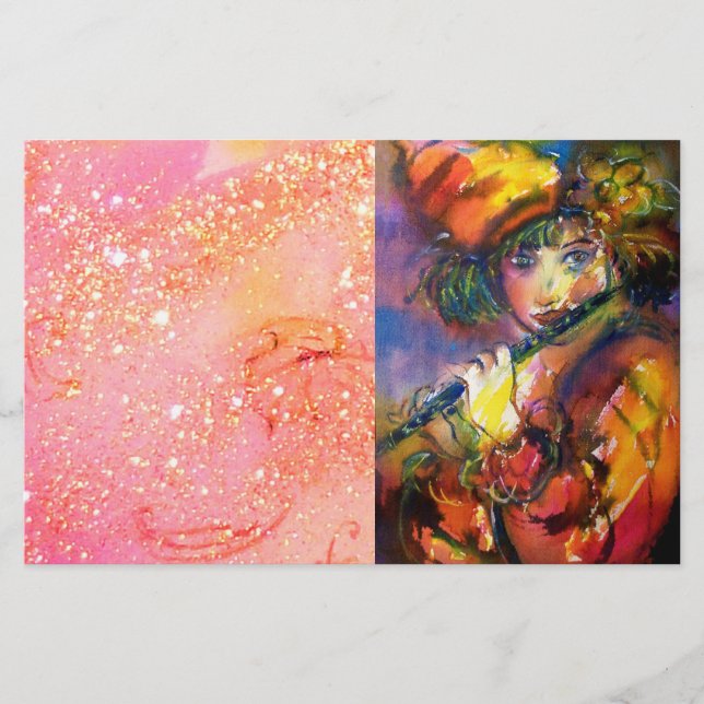 Papelaria FLUTIST PORTRAIT / Venetian Mascarada / (Frente)