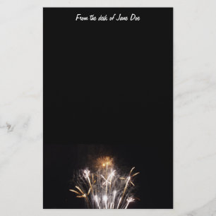 Papelaria Fogos de artifício brancos e Dourados I Celebração