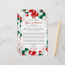 Papelaria Foil Balão de Natal - Papel de carta Modelo