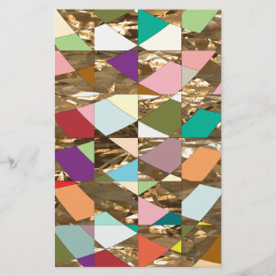 Papelaria Folha de ouro com abstrato