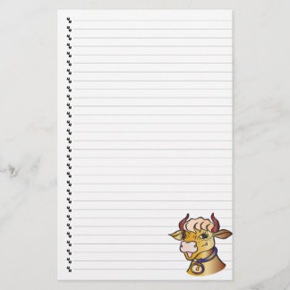 Papelaria Folha Engraçada de Cartoon Vaca Linda com Folheto