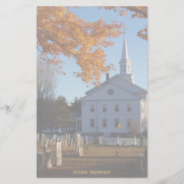 Papelaria Folhagem de ouro com Igreja e Cemitério