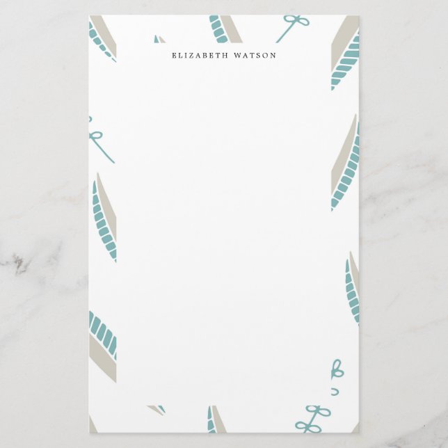 Papelaria Folhas de Ar | Monogramas Stationery (Frente)