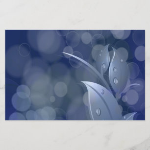 Papelaria Folhas de Bokeh Azul
