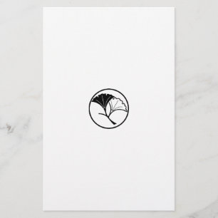 Papelaria Folhas de ginkgo yin e yang em anel filamentoso