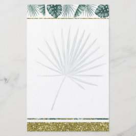 Papelaria Folhas tropicais bonito de aquarela