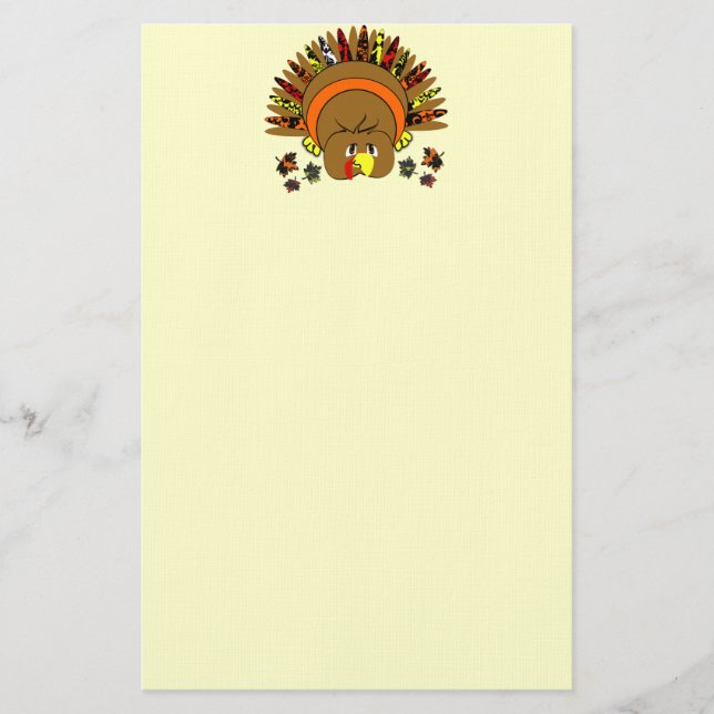 Papelaria Folheto de Ação de Graças da Turquia (Frente)