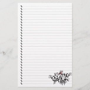 Papelaria Folheto de Cartoon de Vaca Linhagem de Animais de 
