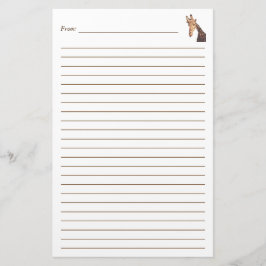 Papelaria Folheto de Girafa