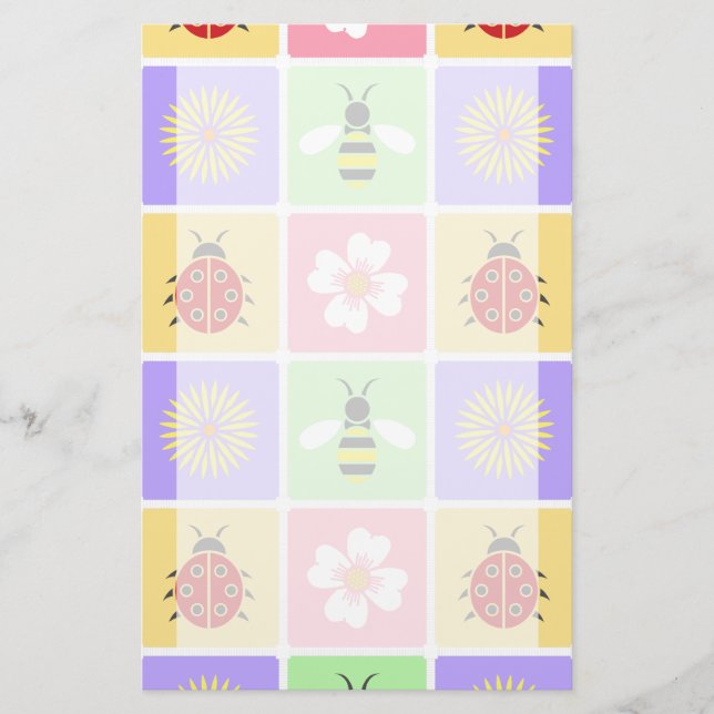 Papelaria Folheto de Patches de primavera (Frente)