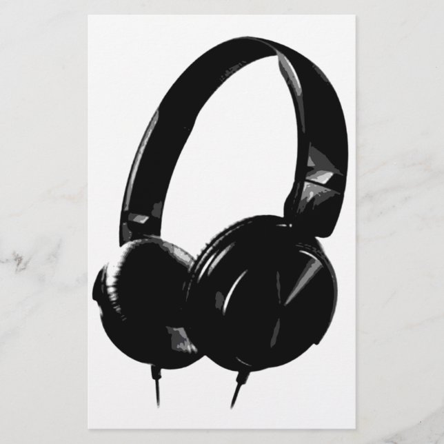 Papelaria Fones de ouvido Pop Art (Frente)