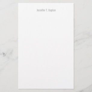 Papelaria Fonte Popular Cinza Branco Profissional Minimalist