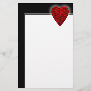 Papelaria Foto Brilhante Do Coração Vermelho.