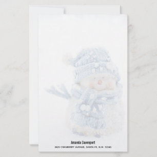 Papelaria Foto de um bonitão de neve no inverno - Natal