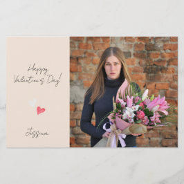 Papelaria Foto do Script Moderno do Dia do Namorados Feliz