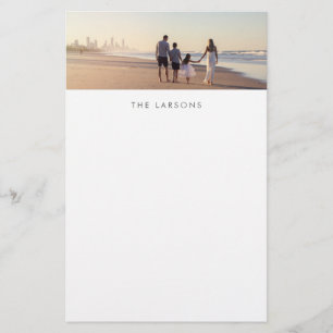 Papelaria Foto e Monograma da Família Personalizada