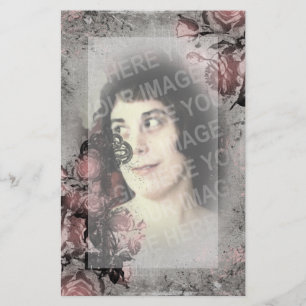 Papelaria Foto personalizada de chave antiga e Rosas