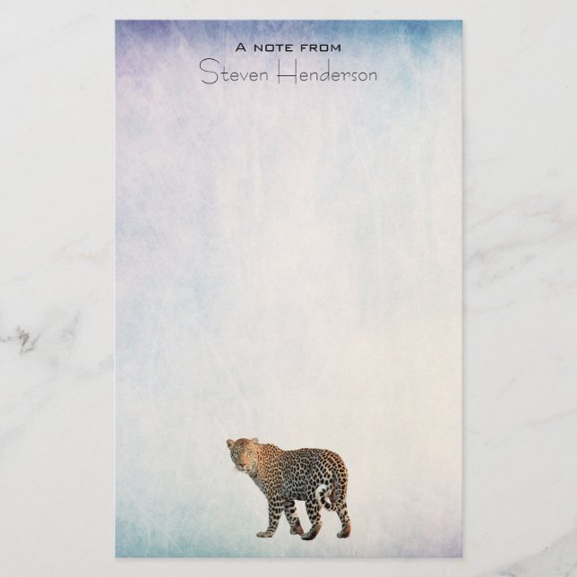 Papelaria Fotografia de Gato Selvagem de Leopardo (Frente)