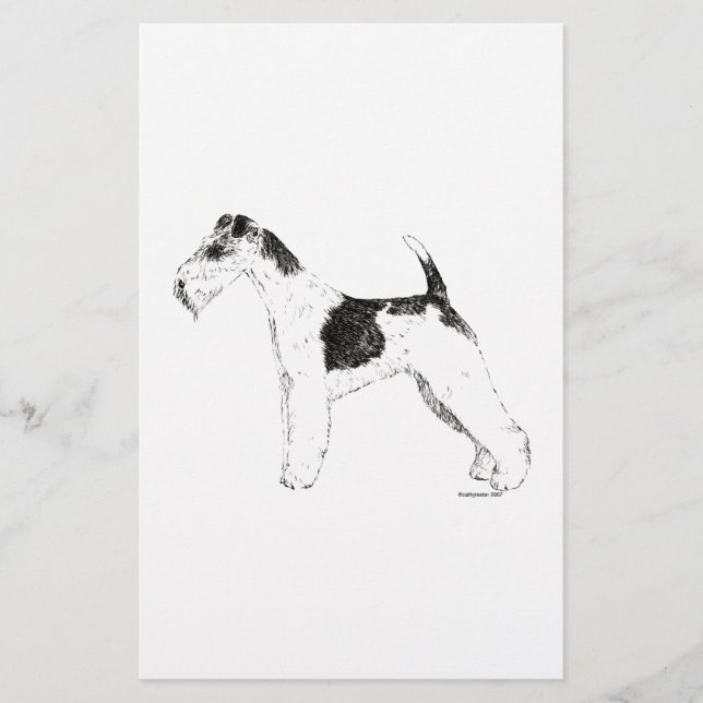 Papelaria Fox Terrier do fio (Frente)