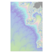 Fractal de Linha Costeira Abstrato Azul Semi Trans