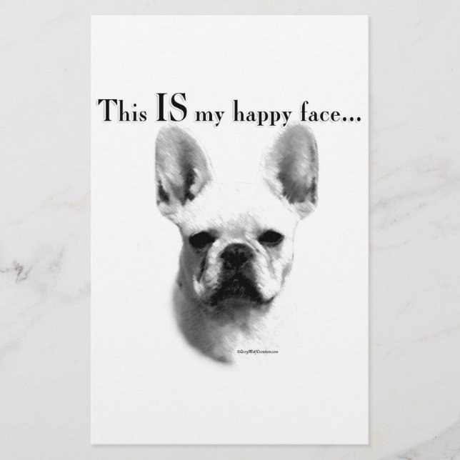 Papelaria Frenchie Happy Face (Frente)