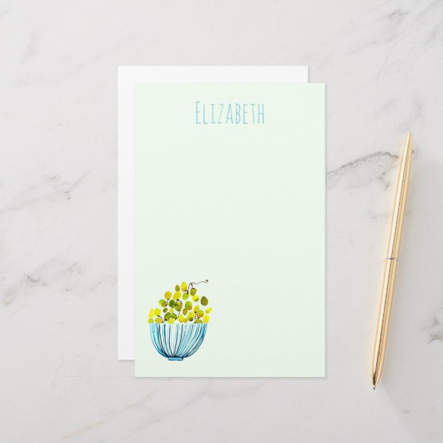 Papelaria fruta de uvas (Frente/Verso In Situ)