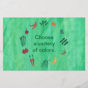Papelaria Frutas vegetais, escolha uma variedade de cores