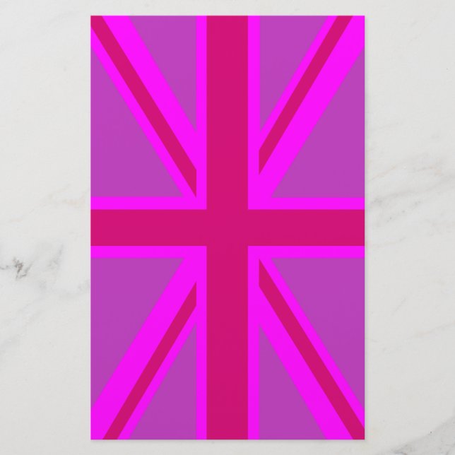 Papelaria Fuchsia Union Jack (Frente)
