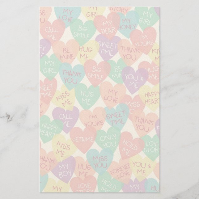 Papelaria Fundo da forma do amor (Frente)