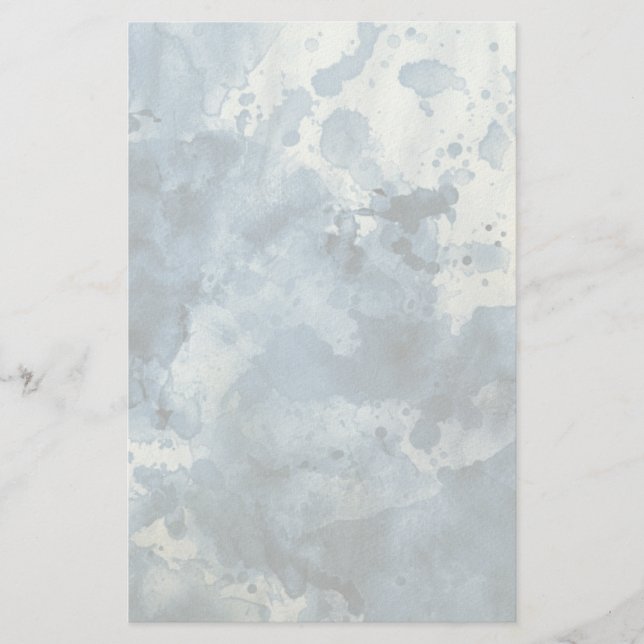 Papelaria fundo de aquarela azul abstrato (Frente)