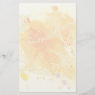 Papelaria Fundo de Cores de Água Vetor e Flores Tropicais