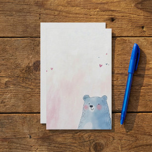 Papelaria Fundo pastoso macio do Urso Azul Cinto