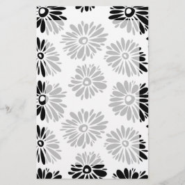Papelaria Funky Black e white floral