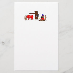 Papelaria Funny Canada Moose and Beaver com Xarope de Maple