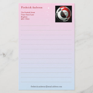 Papelaria Futebol vermelho e preto
