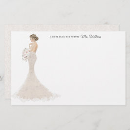 Papelaria Futuro Senhora Bride Obrigado Stationery