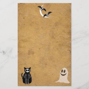 Papelaria Gangue de Animais do Esqueleto das Halloween