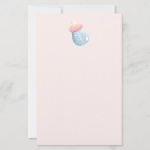 Papelaria Garrafa Azul e Rosa