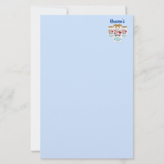 Papelaria Garrafa de Corações do Céu (Frente)