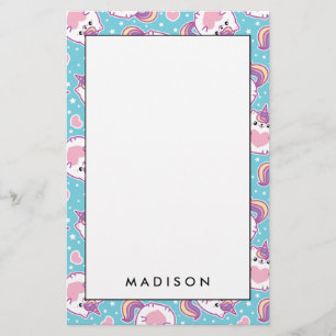 Papelaria Gatinho do Unicórnio Cute Chubby Kitschy