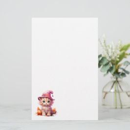 Papelaria Gatinho Gelado em Papel de Carta Rosa