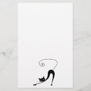 Papelaria Gatinho irrisório preto 2