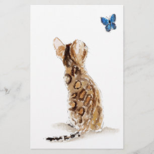 Papelaria Gato & borboleta de Bengal