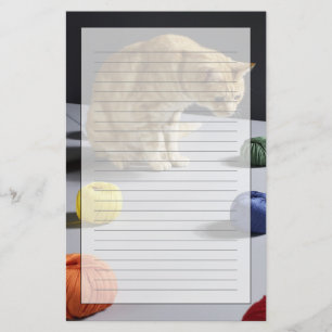 Papelaria Gato de gato malhado do gengibre que senta-se na