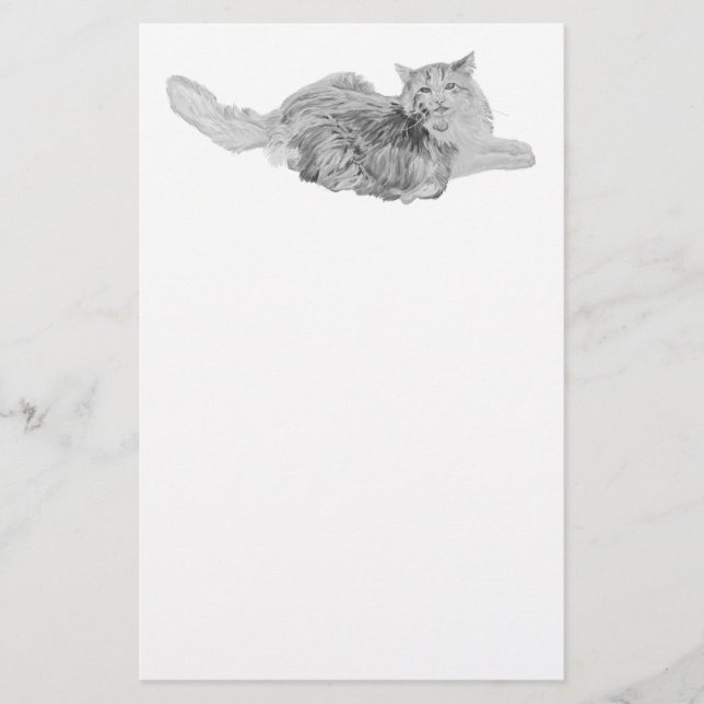 Papelaria Gato Florestal Norueguês (Frente)