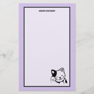 Papelaria Gato Gatinho Branco e Preto, Alô