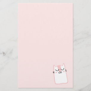 Papelaria Gato-Pink-Kitty Adormecido