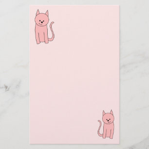 Papelaria Gato Rosa Bonito