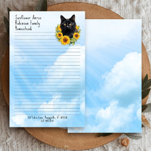 Papelaria Gatos da Fazenda Girassóis Papel Lenhado Negócios