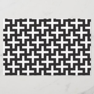 Papelaria Geométrico preto e branco